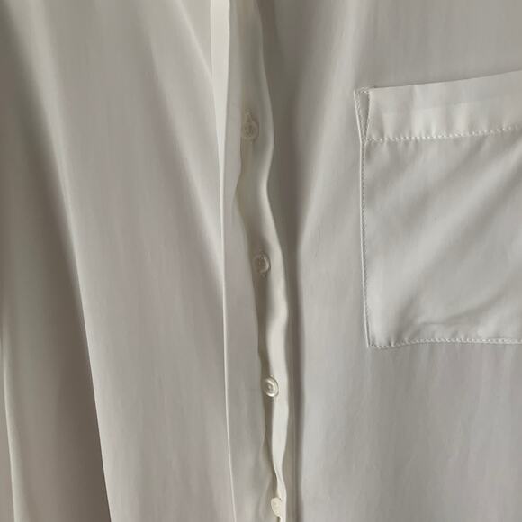 Nine West White Button Up Shirt Long Sleeve with Pocket Size XL - Picture 12 of 15